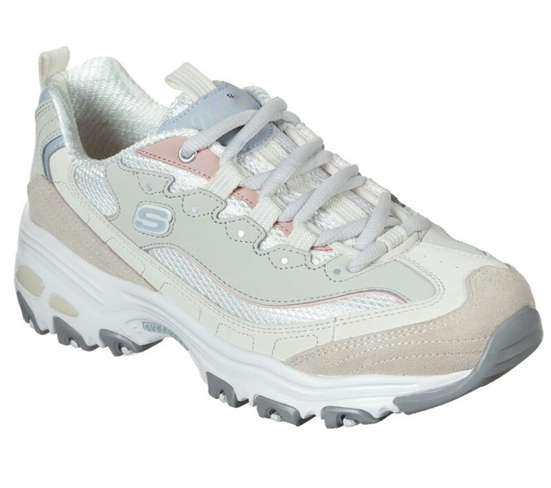 Skechers Dam Beige Sneakers - D'lites - Sandy Beaches - Sverige (MEPYN-2654)